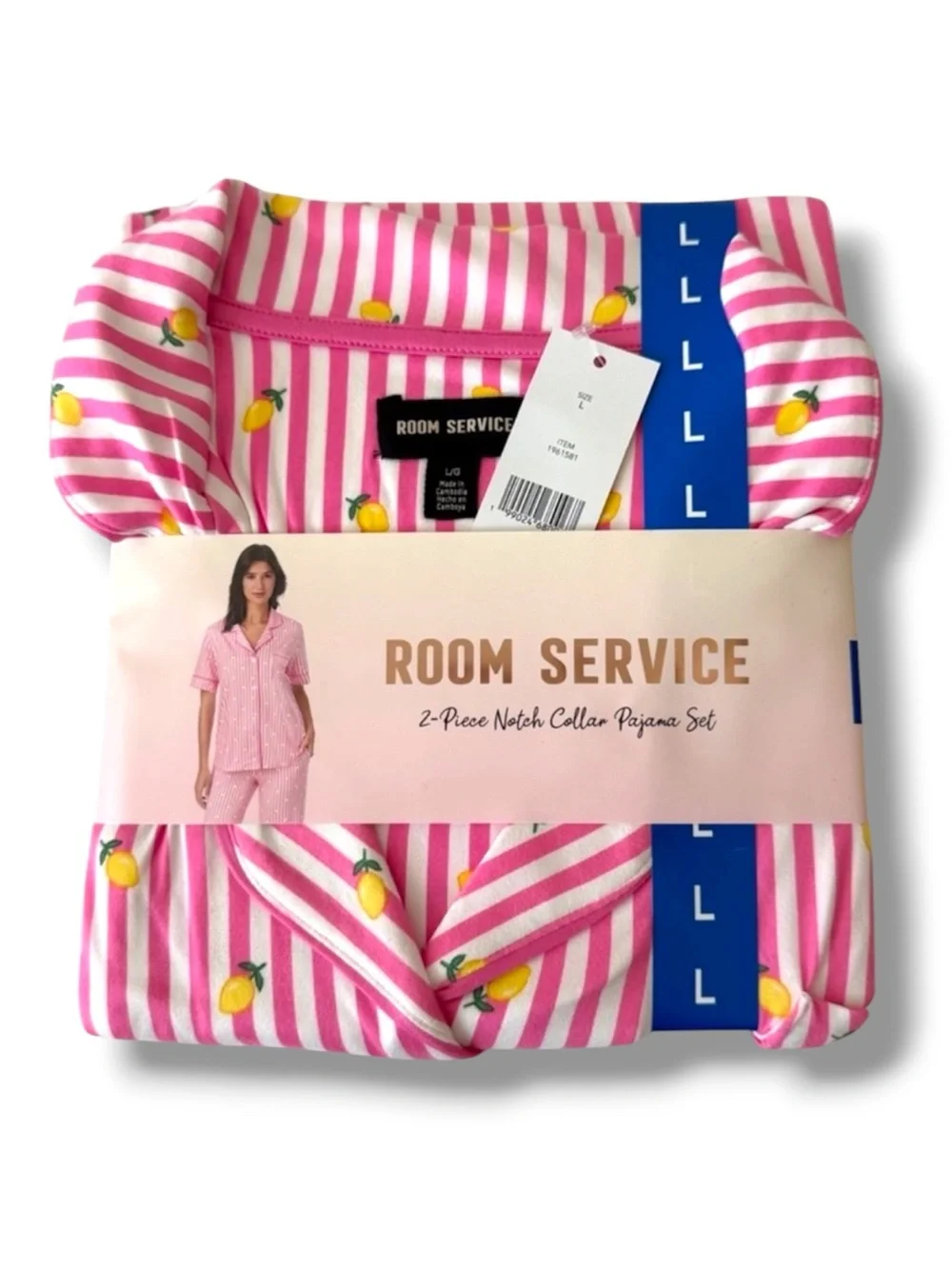 Room Service Pink Striped & Zebra Print Pajama Sets. 2 Pair Included